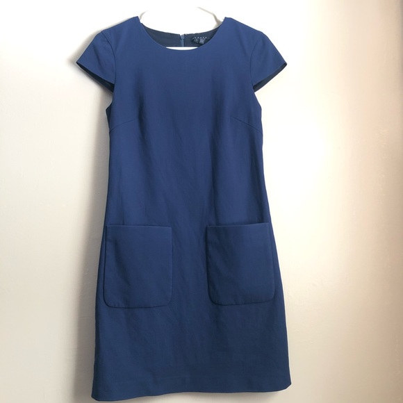 Theory navy blue shift dress Sz 4 - Picture 2 of 4